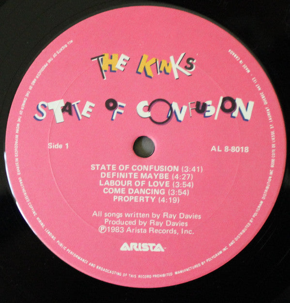 The Kinks : State Of Confusion (LP, Album)
