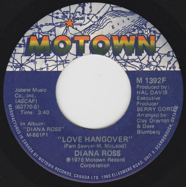 Diana Ross : Love Hangover (7", Single)
