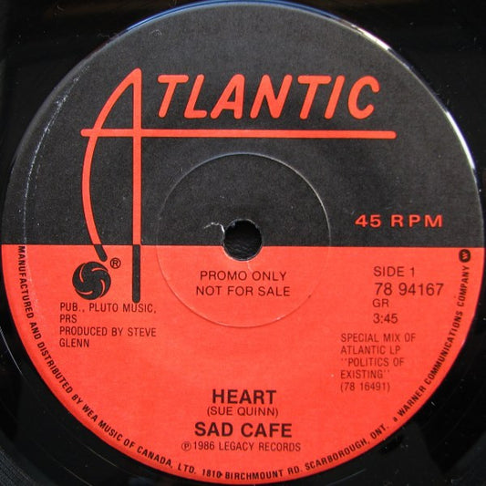 Sad Café : Heart / Keep Us Together (7", Promo)