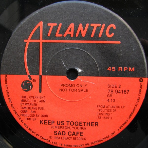Sad Café : Heart / Keep Us Together (7", Promo)