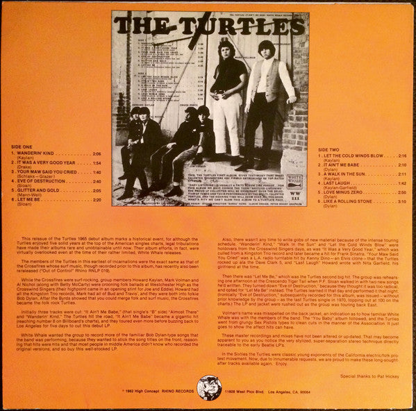 The Turtles : It Ain't Me Babe (LP, Album, RE)