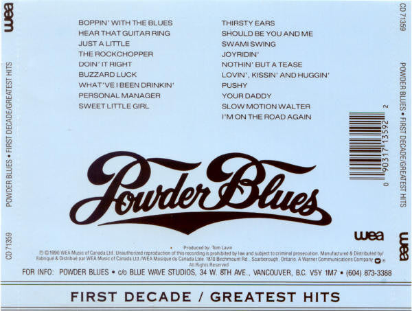 Powder Blues : First Decade / Greatest Hits (CD, Album, Comp)