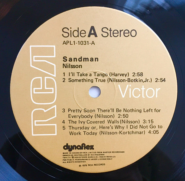 Harry Nilsson : Sandman (LP, Album, Gat)