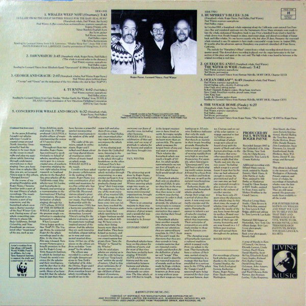 Paul Winter (2) / Paul Halley : Whales Alive (LP, Album)