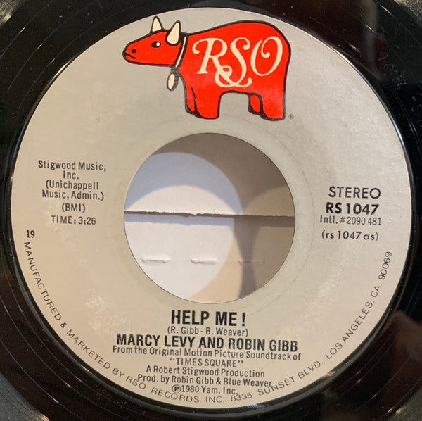Marcy Levy and Robin Gibb : Help Me! (7", Single, Promo, Styrene, Bes)