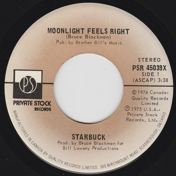 Starbuck (2) : Moonlight Feels Right (7", Single)