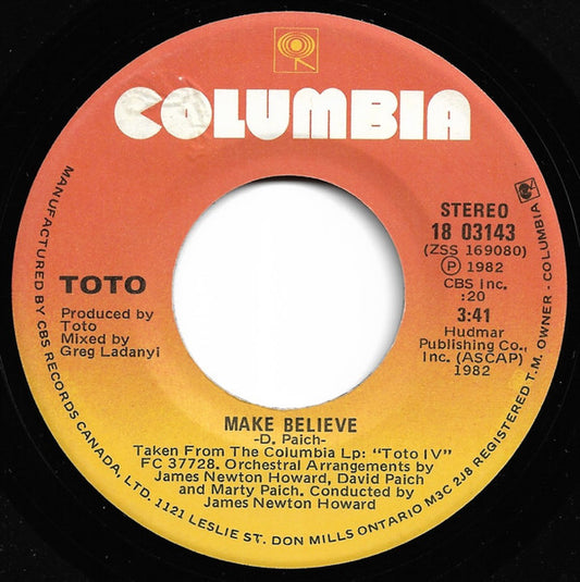 Toto : Make Believe (7")