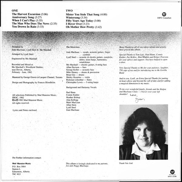 Joan MacIsaac : Wintersong (LP, Album)