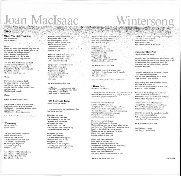 Joan MacIsaac : Wintersong (LP, Album)