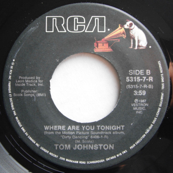 Eric Carmen / Tom Johnston : Hungry Eyes / Where Are You Tonight (7")