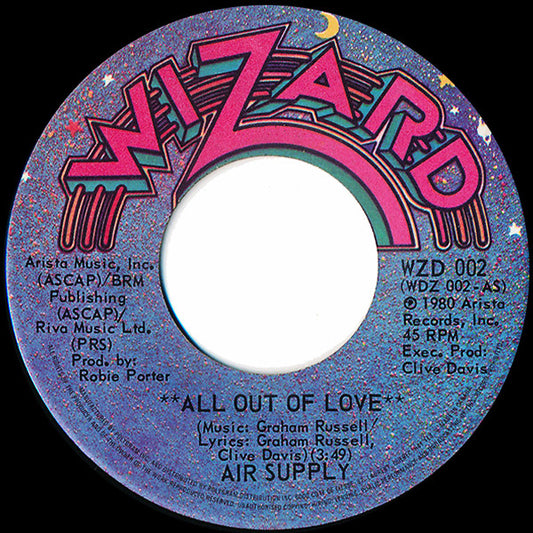 Air Supply : All Out Of Love (7", Single)