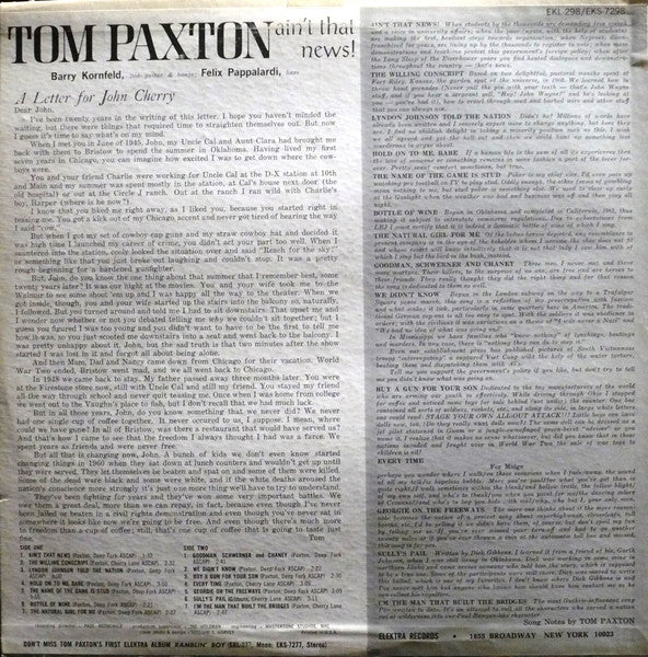 Tom Paxton : Ain't That News (LP, Album)