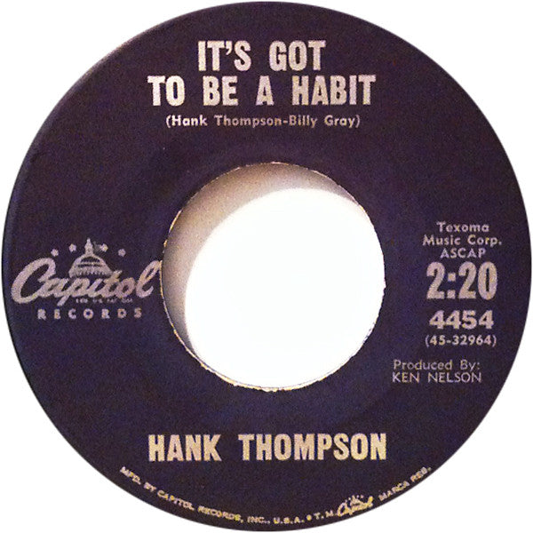 Hank Thompson : It's Got To Be A Habit (7", Single)