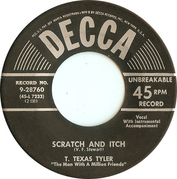 T. Texas Tyler : Scratch And Itch (7", Single)