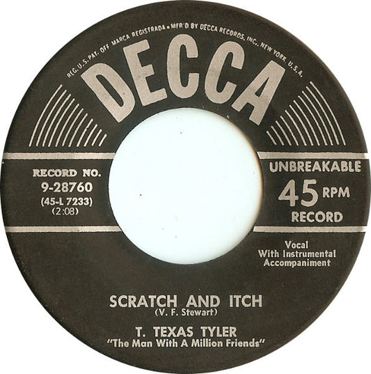 T. Texas Tyler : Scratch And Itch (7", Single)