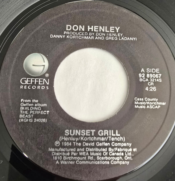 Don Henley : Sunset Grill  (7")