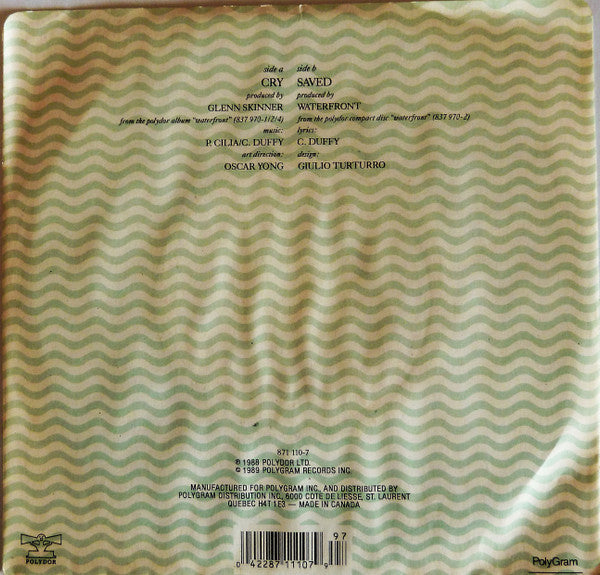 Waterfront (2) : Cry (7", Single)