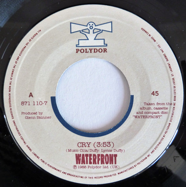 Waterfront (2) : Cry (7", Single)