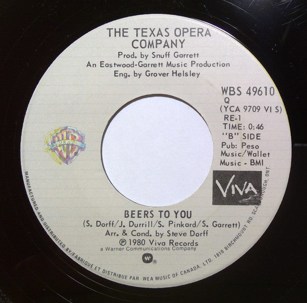 Fats Domino / The Texas Opera Company : Whiskey Heaven / Beers To You (7")