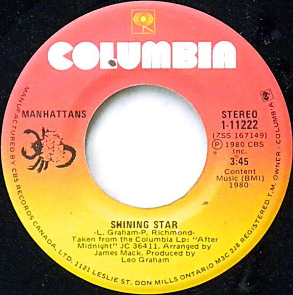 Manhattans : Shining Star (7")
