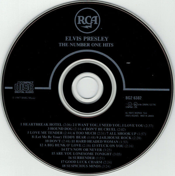 Elvis Presley : The Number One Hits (CD, Comp, Club, RM)