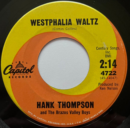 Hank Thompson And His Brazos Valley Boys : Westphalia Waltz / The Blue Skirt Waltz (7", Single)
