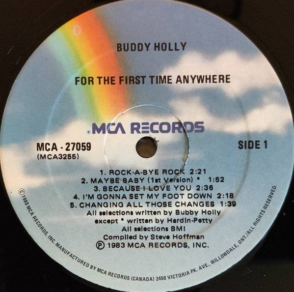 Buddy Holly : For The First Time Anywhere (LP, Album)