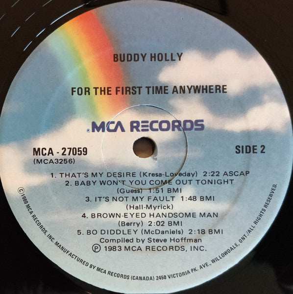 Buddy Holly : For The First Time Anywhere (LP, Album)
