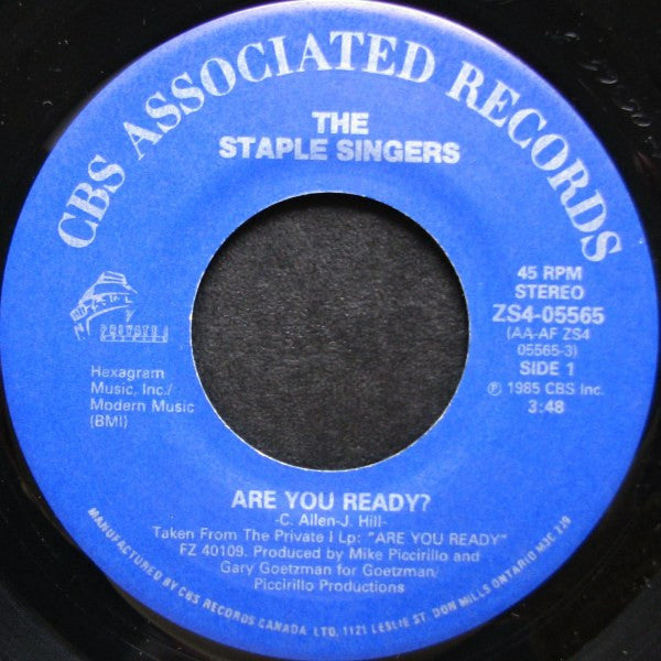 The Staple Singers : Are You Ready (7")