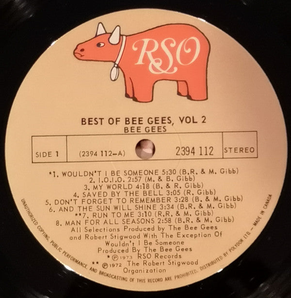 Bee Gees : Best Of Bee Gees Volume 2 (LP, Comp)