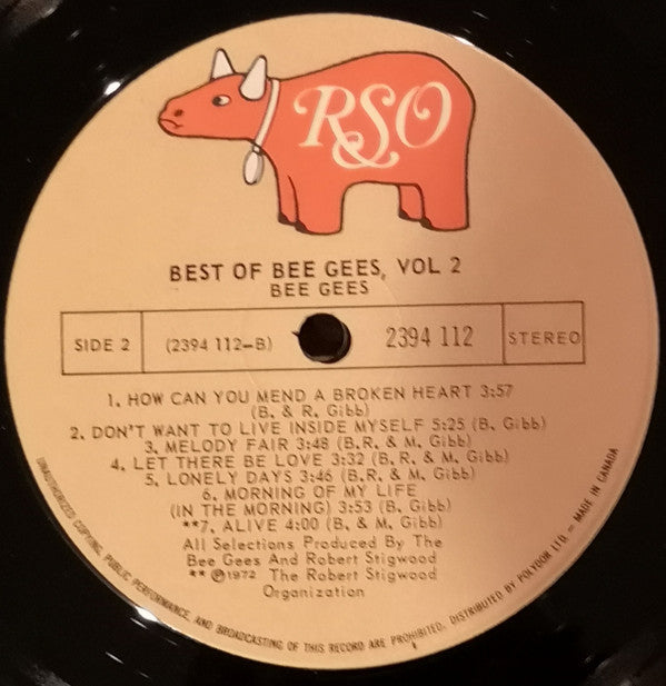 Bee Gees : Best Of Bee Gees Volume 2 (LP, Comp)