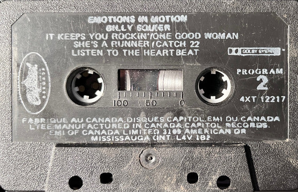Billy Squier : Emotions In Motion (Cass, Album, Club, Bla)