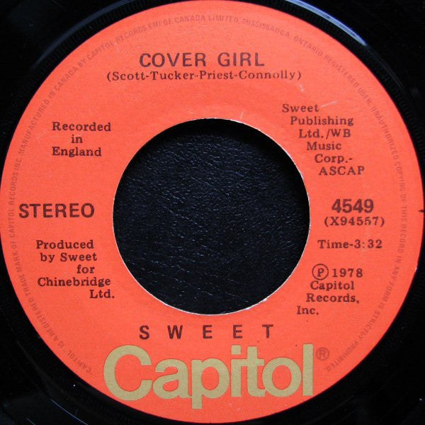 Sweet* : Love Is Like Oxygen / Cover Girl (7", Single)