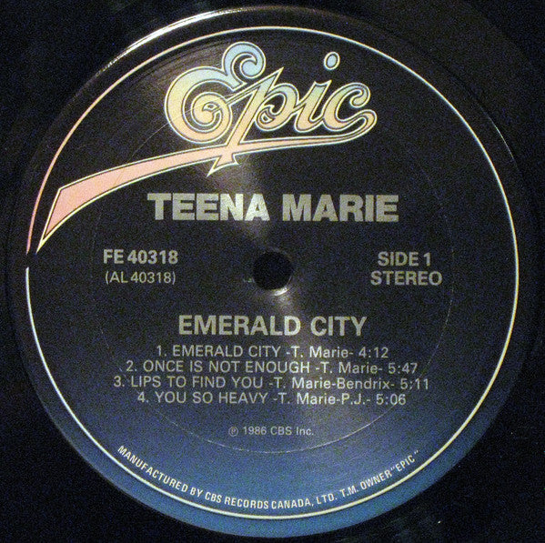 Teena Marie : Emerald City (LP, Album)