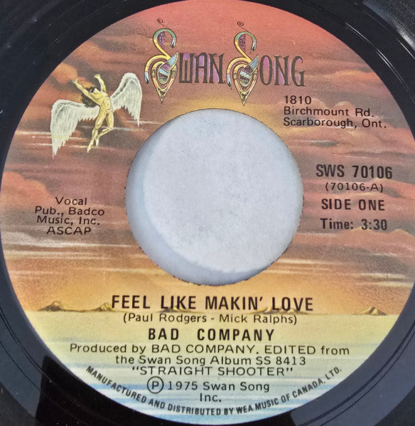Bad Company (3) : Feel Like Makin' Love (7")