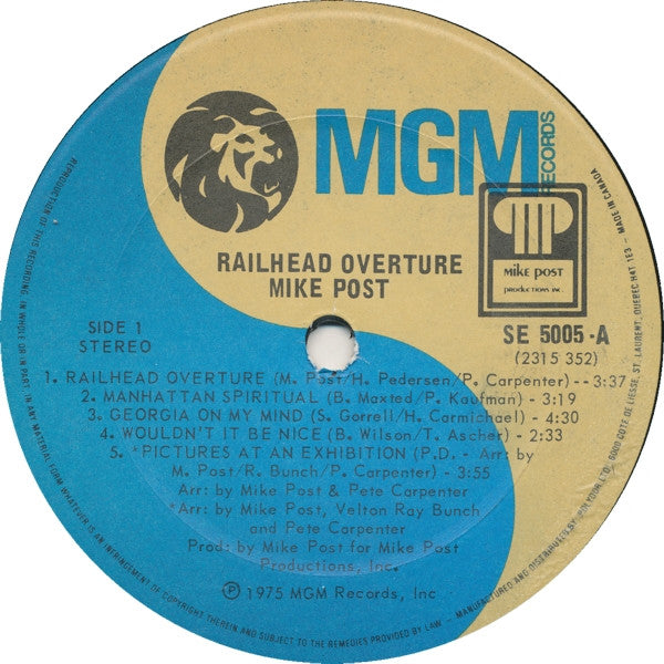 Mike Post : Railhead Overture (LP, Album)