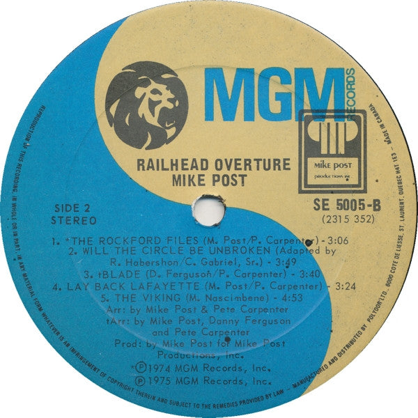 Mike Post : Railhead Overture (LP, Album)