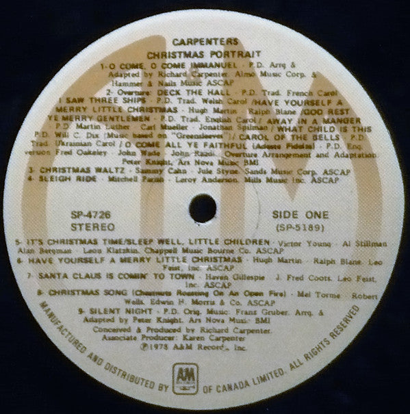 Carpenters : Christmas Portrait (LP, Album)