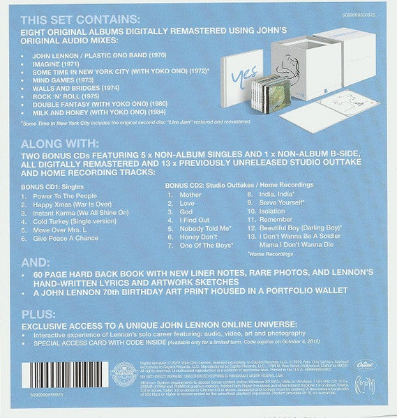 John Lennon : John Lennon Signature Box (Box + 9xCD, Album, RE, RM + CD, Comp, RM + CD, Com)