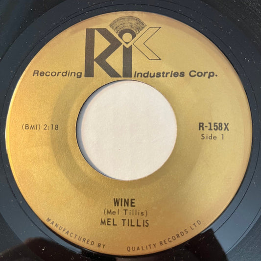 Mel Tillis : Wine / Buried Alive (7", Single)