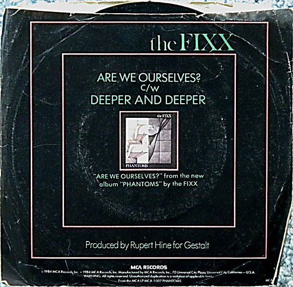 The Fixx : Are We Ourselves? / Deeper And Deeper (7", Single)