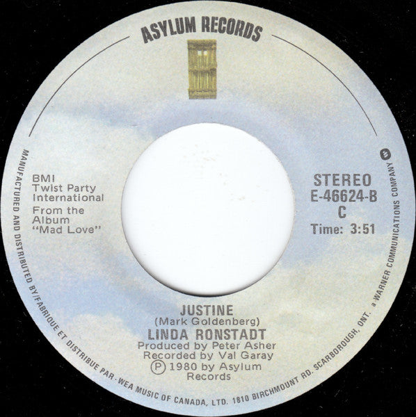 Linda Ronstadt : Hurt So Bad / Justine (7", Single)