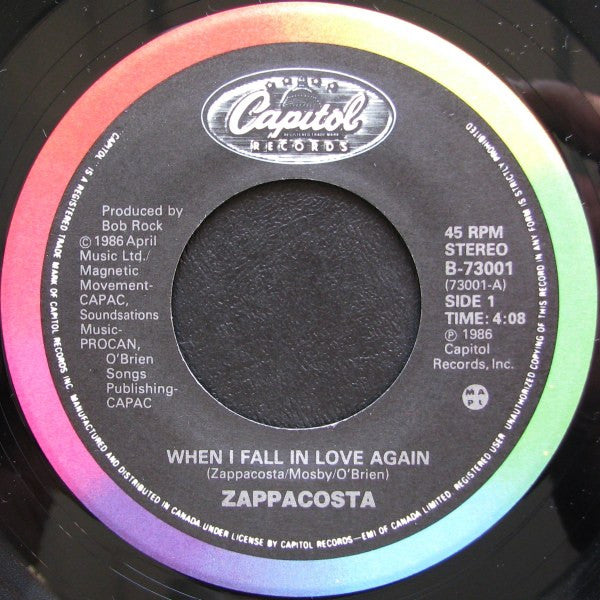 Zappacosta : When I Fall In Love Again (7", Single)