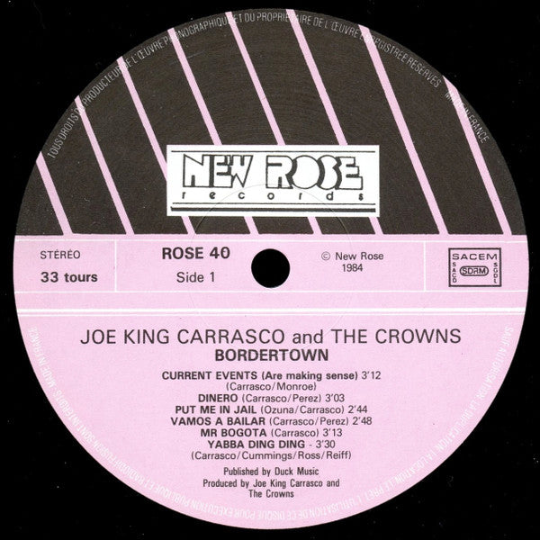 Joe King Carrasco & The Crowns : Bordertown (LP, Album)