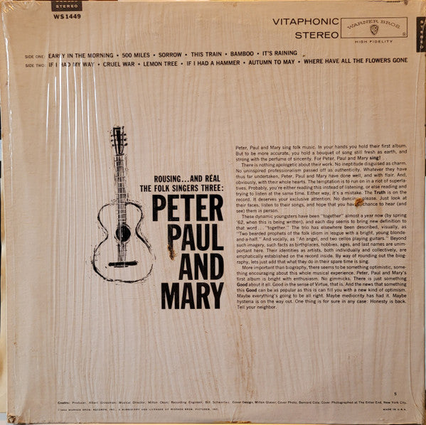 Peter, Paul And Mary* : Peter, Paul And Mary (LP, Album, RE)