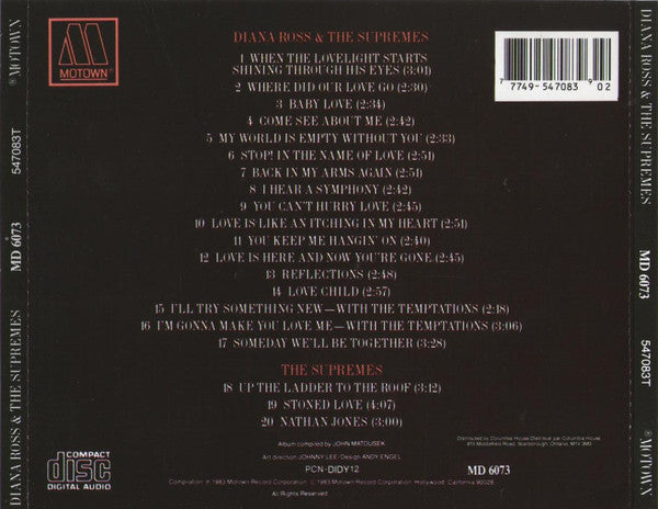 Diana Ross And The Supremes* : 20 Greatest Hits (CD, Comp)