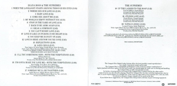 Diana Ross And The Supremes* : 20 Greatest Hits (CD, Comp)