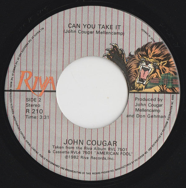 John Cougar* : Jack & Diane (7", Single)