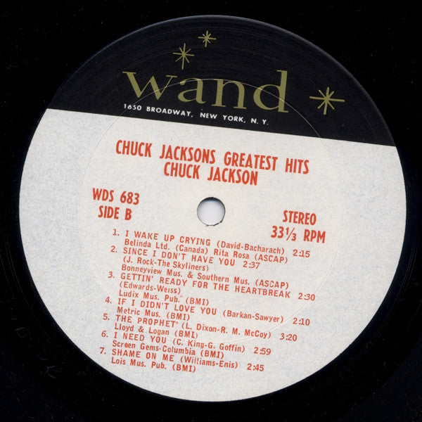 Chuck Jackson : Chuck Jackson's Greatest Hits (LP, Comp, Ter)