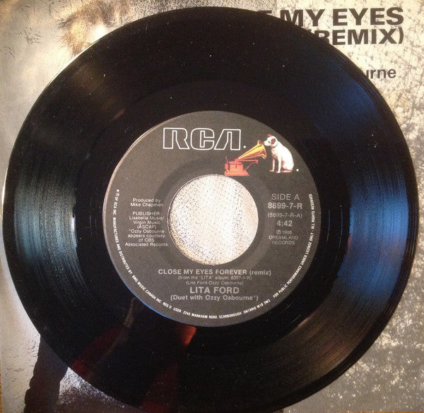 Lita Ford Duet With  Ozzy Osbourne : Close My Eyes Forever (Remix) (7", Single)